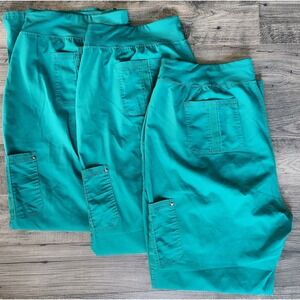 Healing Hands Scrub Pants Green Size 2XT Purple Label Yoga 9133TX